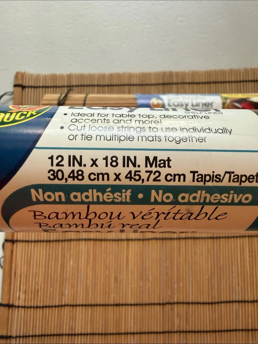 Vintage Duck Easy Liner Bamboo Kitchen Shelf/Drawer Liner - Natural Brown Lot 3